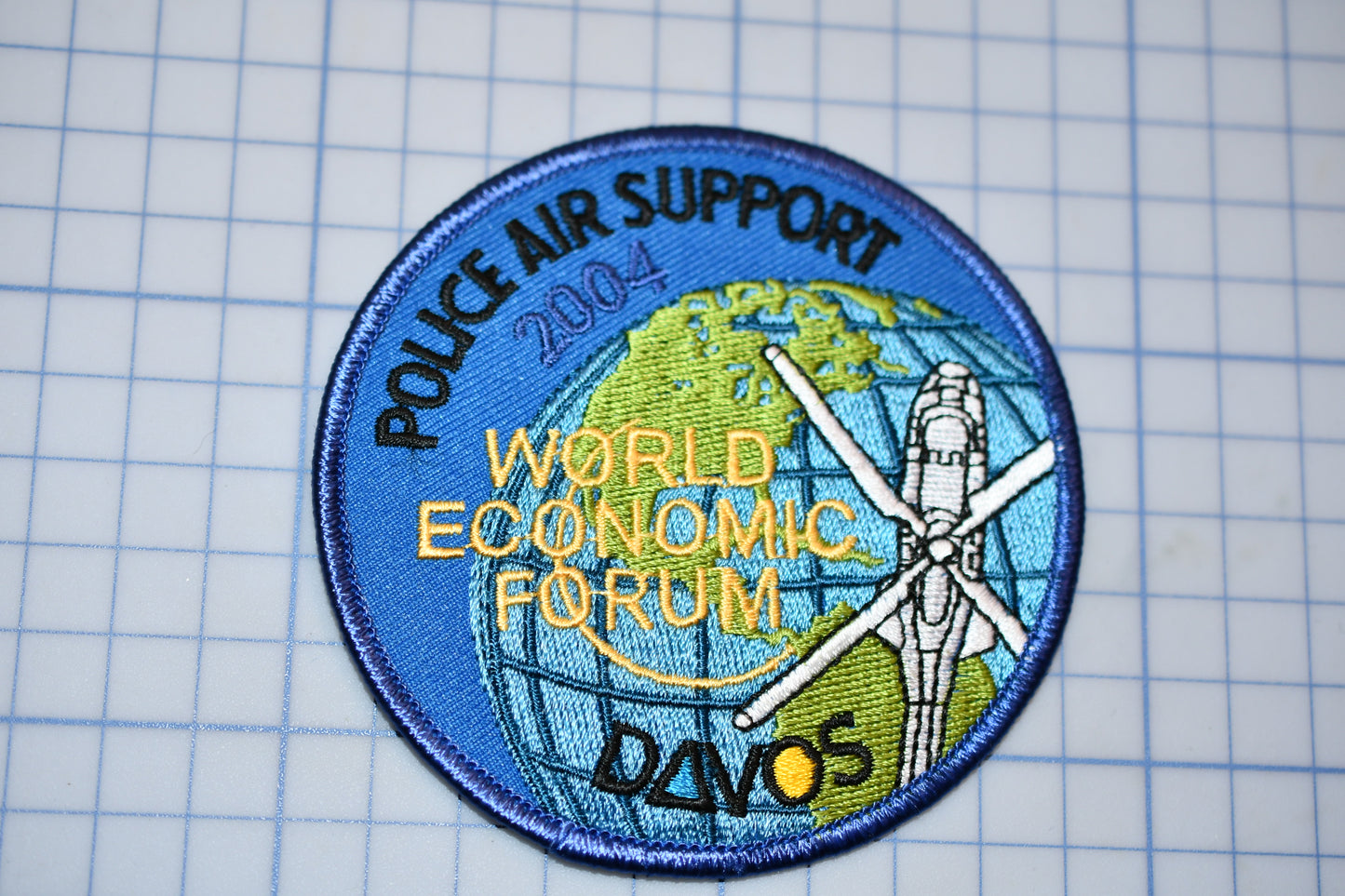 a patch that says world economic forum on it