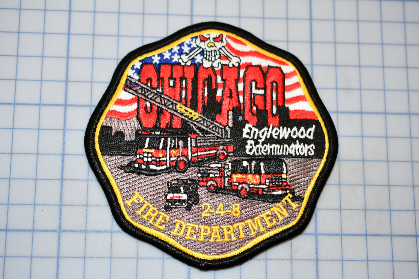 a patch with a fire department logo on it