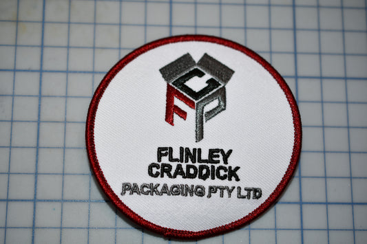 a patch with a logo for a packaging company