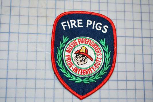 a fire department patch on a piece of paper