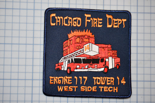 a chicago fire department patch on a piece of paper