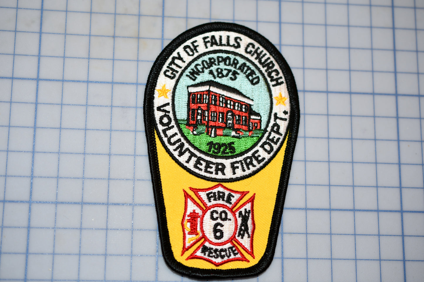 a patch with a fire department logo on it