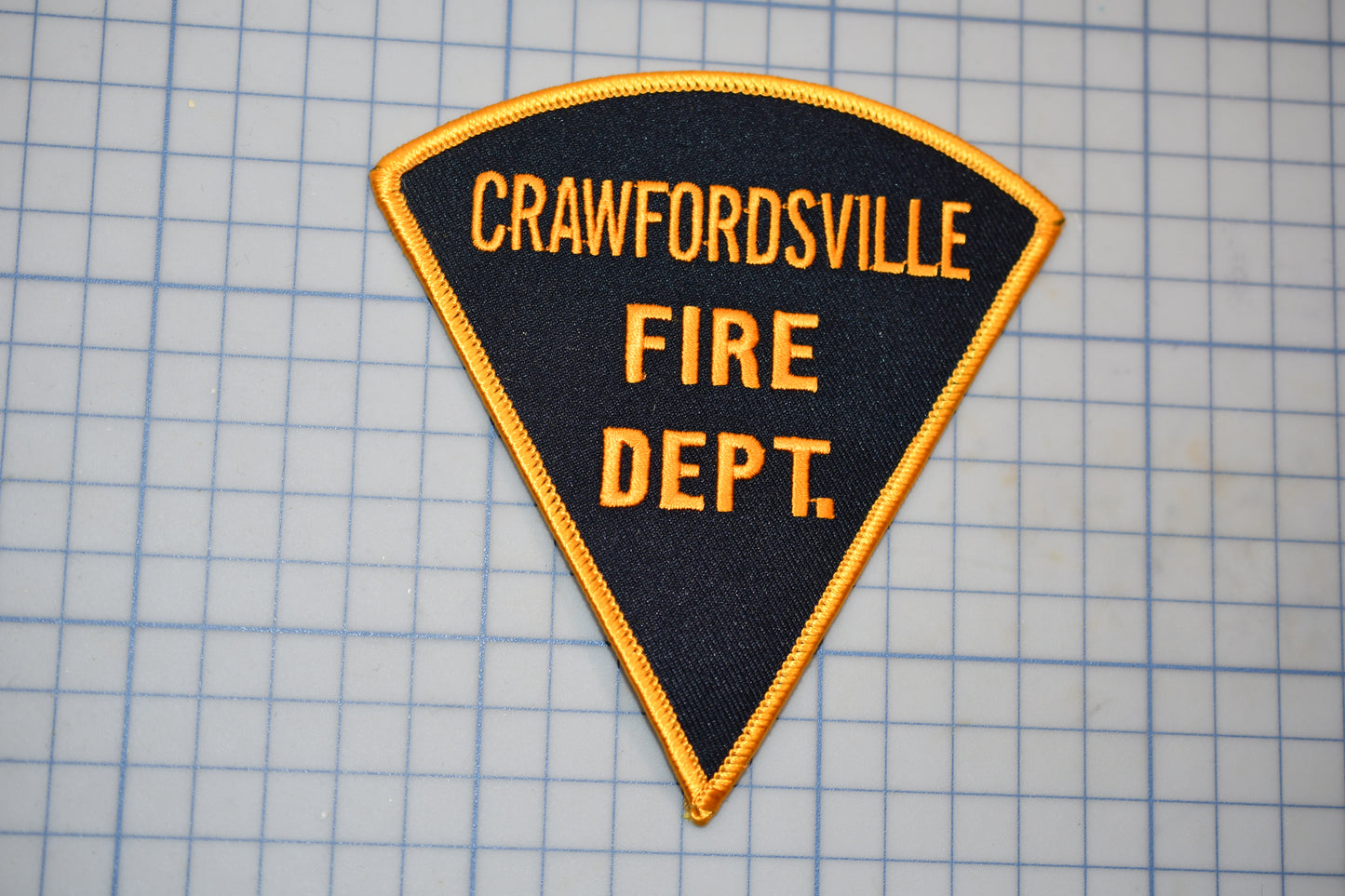 a patch that says crawfordsville fire dept