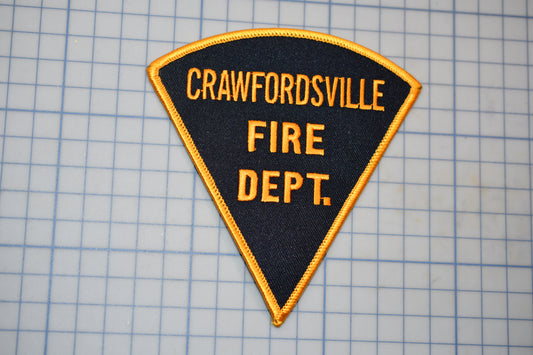 a patch that says crawfordsville fire dept