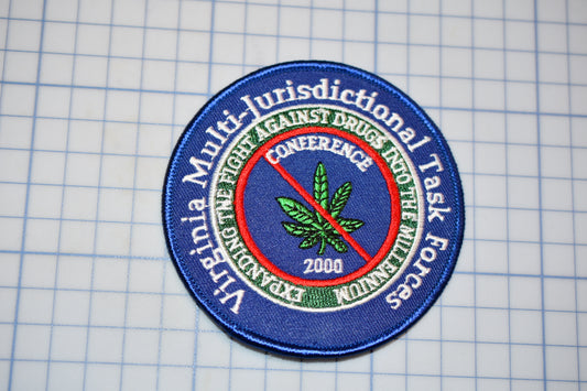 a patch with a marijuana leaf on it