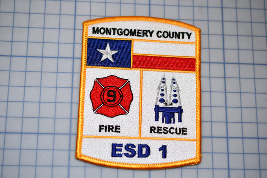 a patch with the words montgomery county fire rescue on it