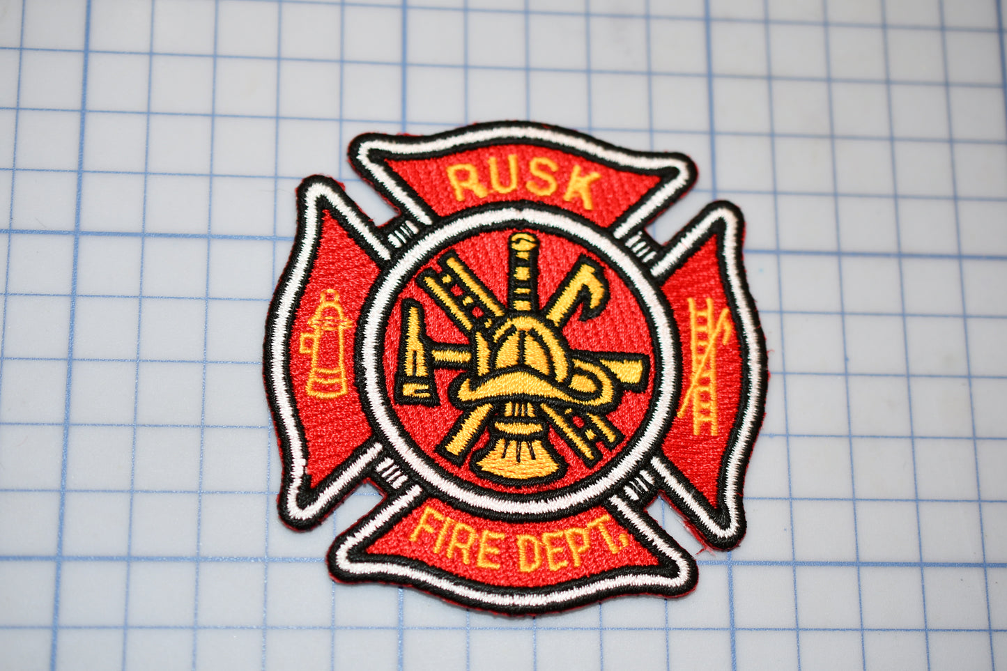 a patch with a fire department emblem on it