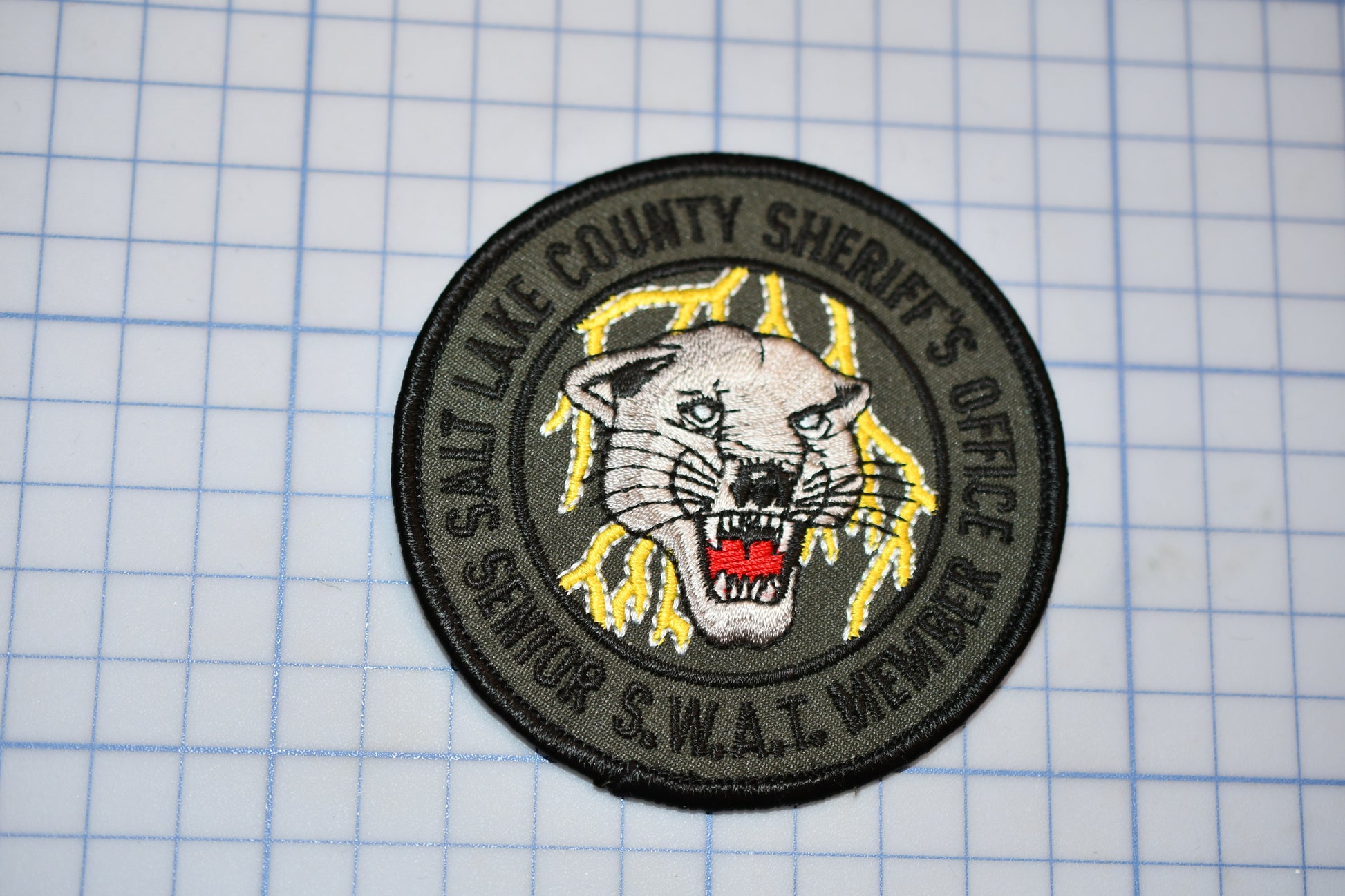 a patch with a picture of a tiger on it