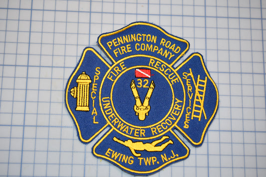 a fire department patch on a piece of paper