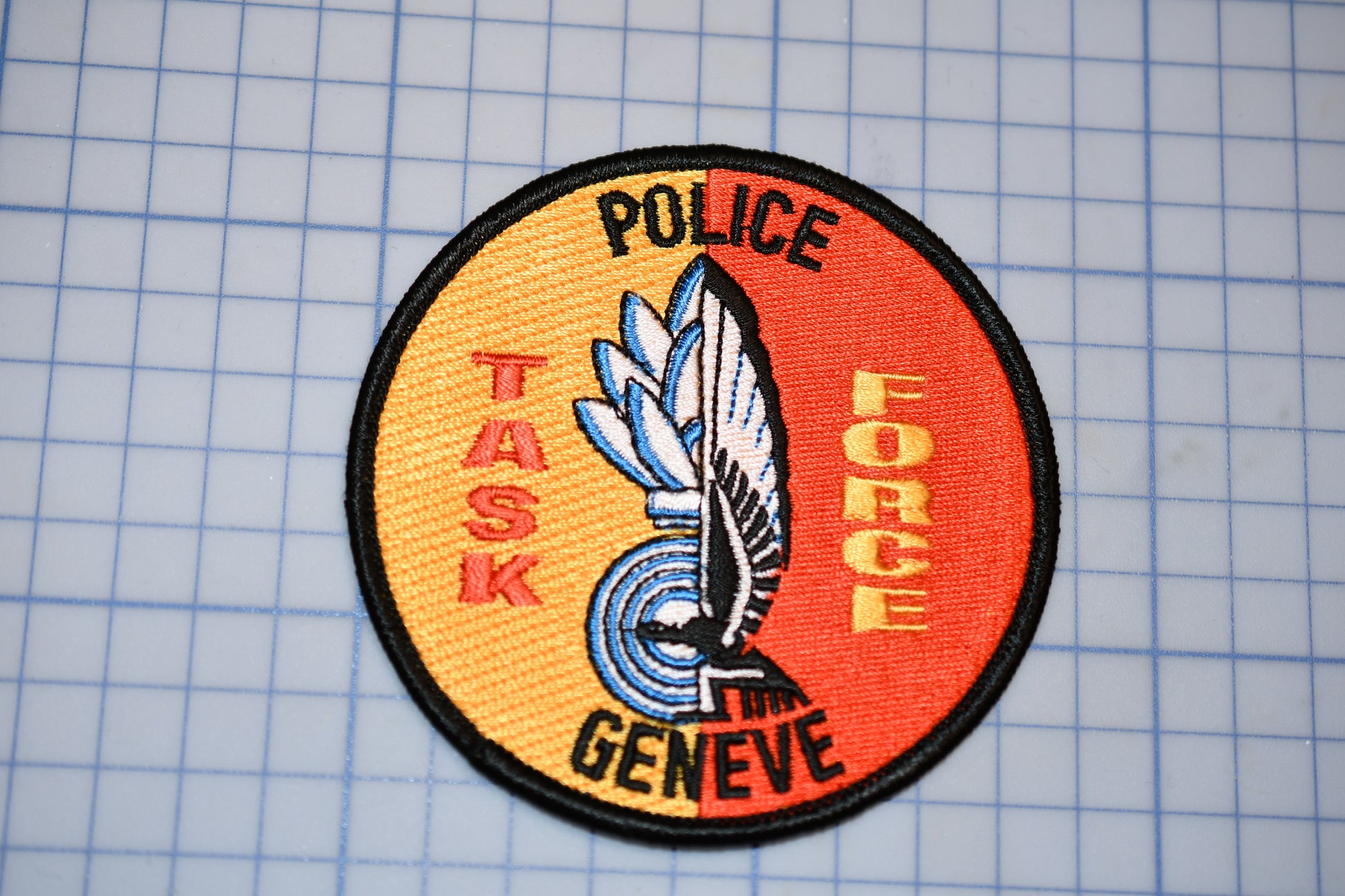 a patch with a picture of a police eagle on it