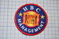 a patch with the words hbc management on it