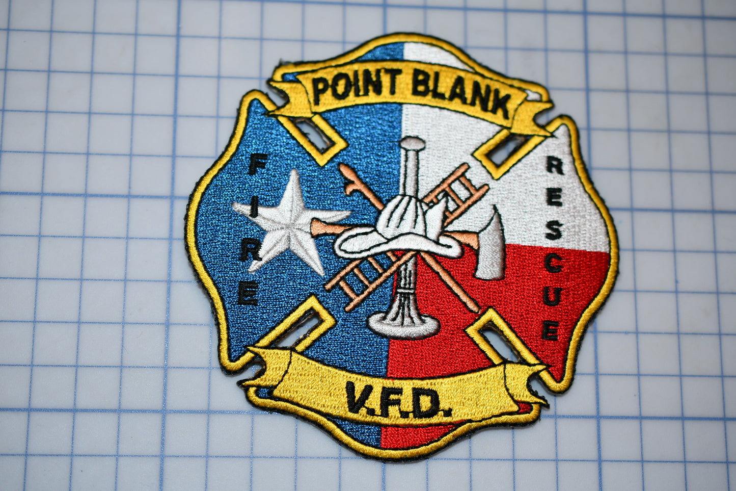 a patch with a fire department emblem on it