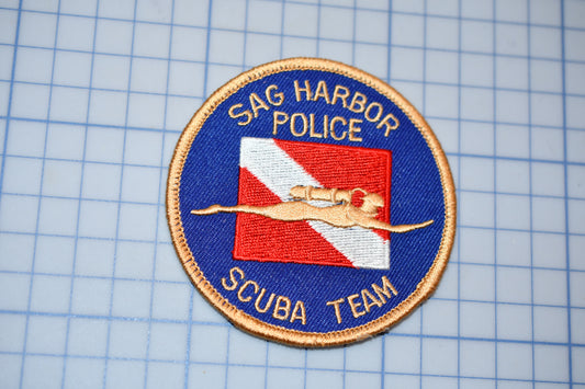 the sag harbor police patch is on a piece of paper