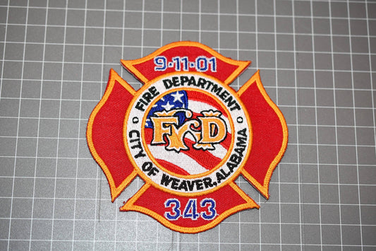 City Of Weaver Alabama Fire Department 9-11-01 Patch (U.S. Fire Patches)