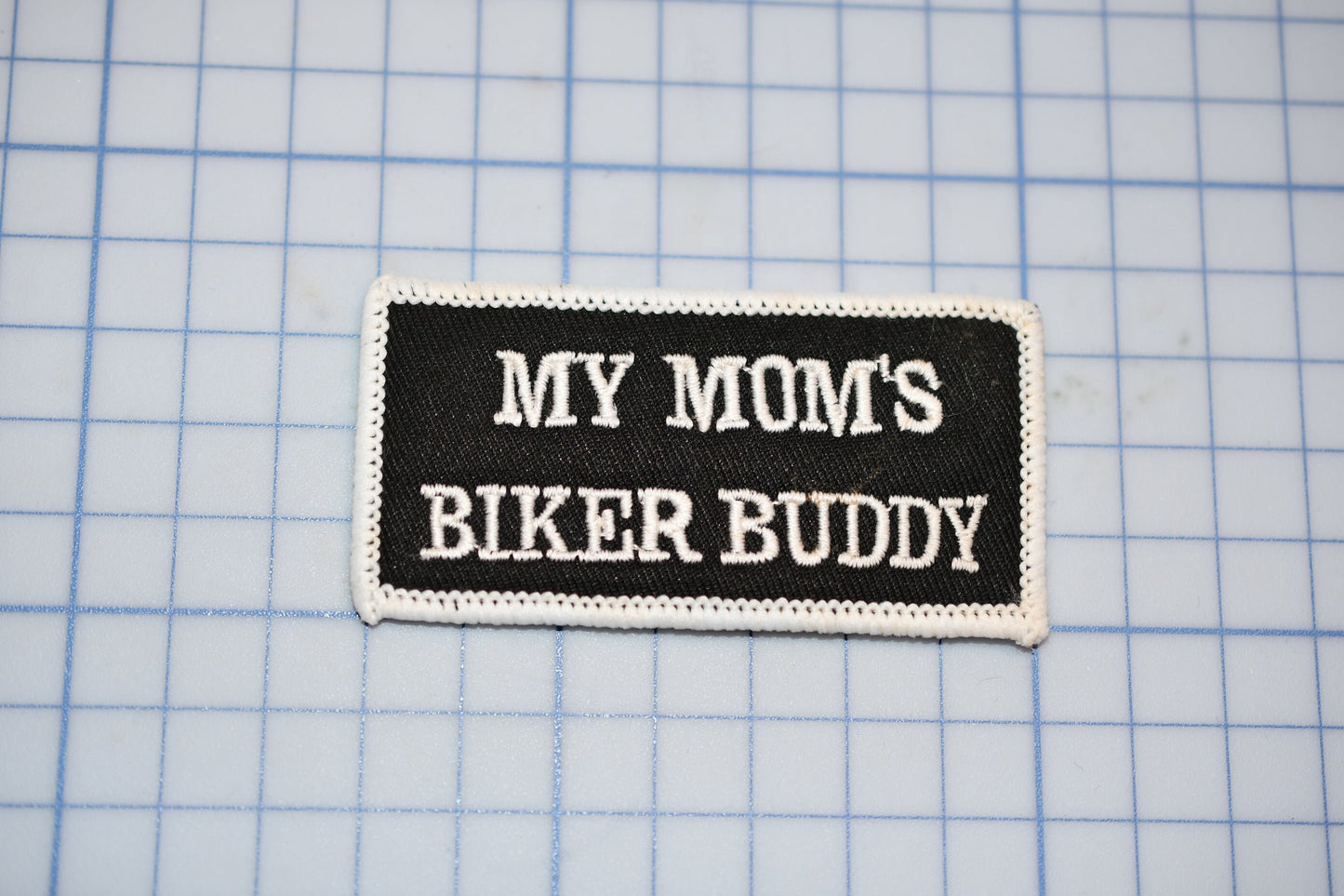 A &quot;My Mom&#39;s Biker Buddy&quot; Sew On Biker Patch (B30-366)