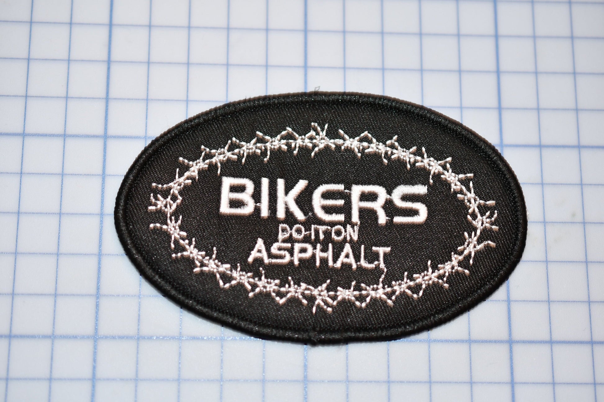 A &quot;Bikers Do It On Ashphalt&quot; Sew On Biker Patch (B30-365)