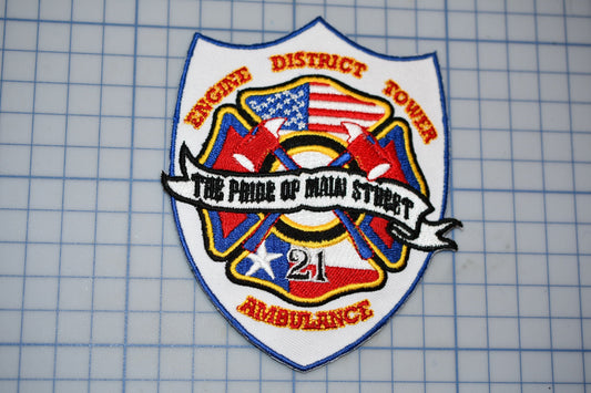 a patch with a fire department logo on it