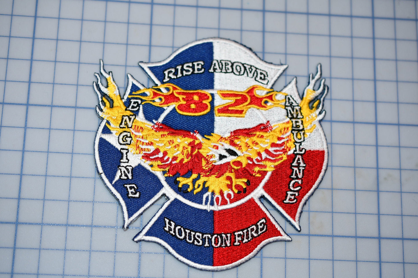 a patch with a fire department emblem on it