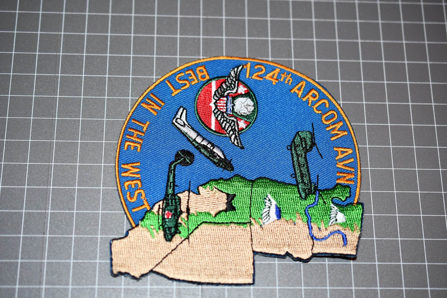 US Army 124th Regional Readiness Combat ARCOM Aviation &quot;Best In The West&quot; Patch (B10-022)