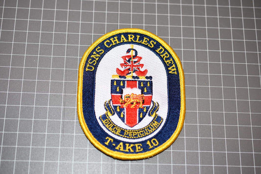 United States Navy USS Charles Drew T-AKE 10 Patch (B3)