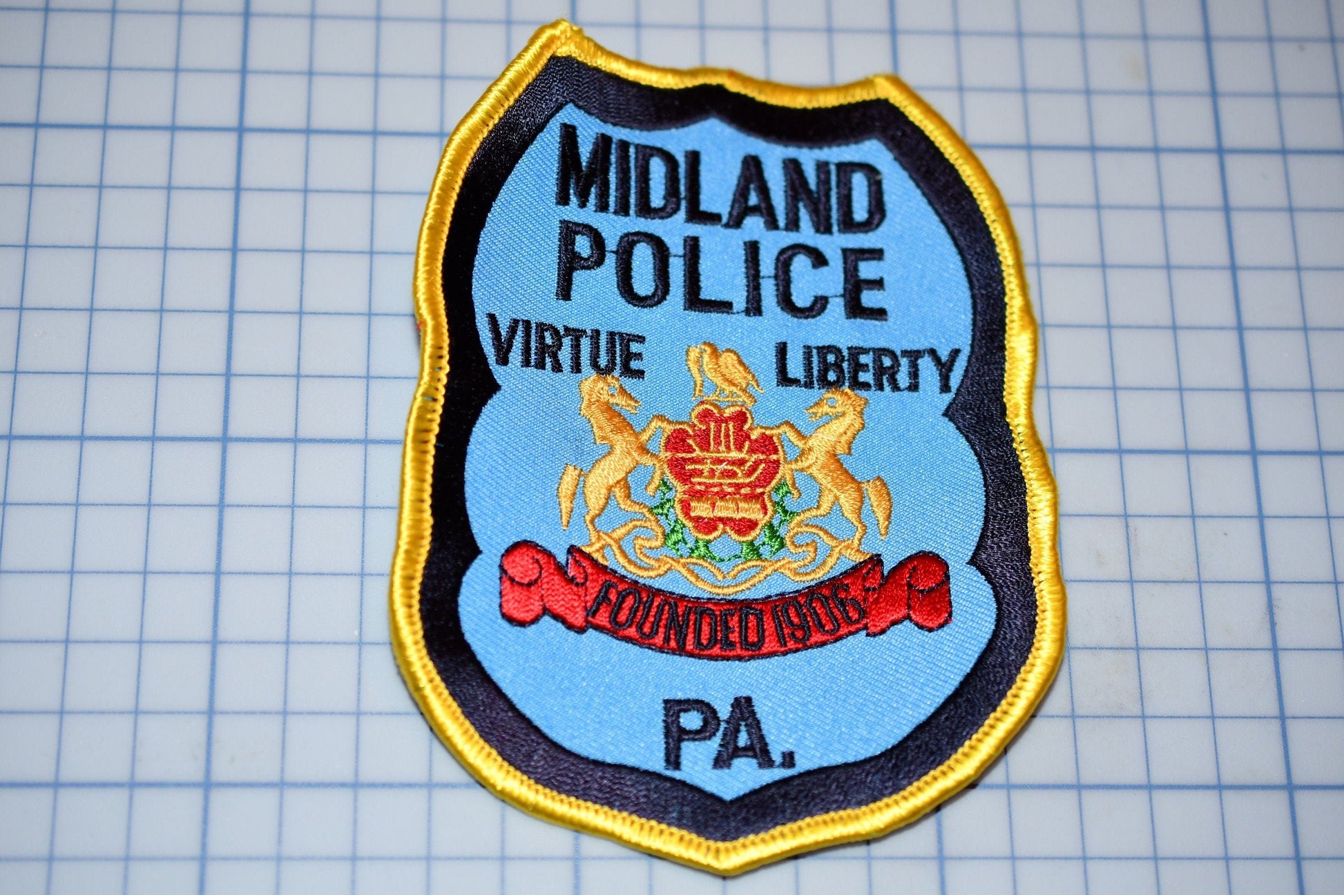 Midland Pennsylvania Police Patch (S3-268)