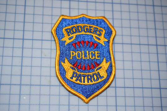 Rodgers Police Patrol California Patch (S4-297)