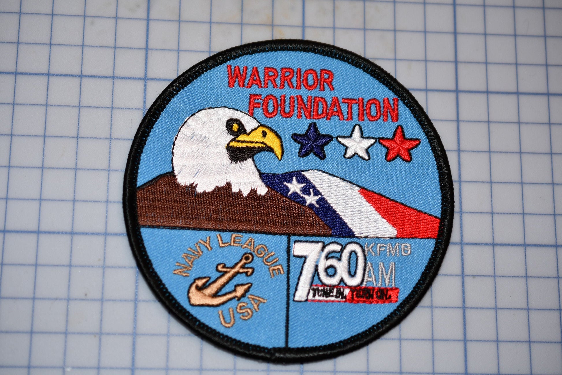 a patch with a picture of an eagle on it