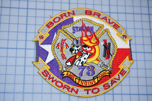 a patch with a fire department logo on it