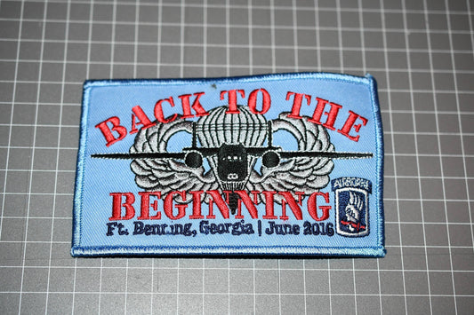 United States Army Airborne &quot;Back To The Beginning&quot; 2016 Patch (B9)