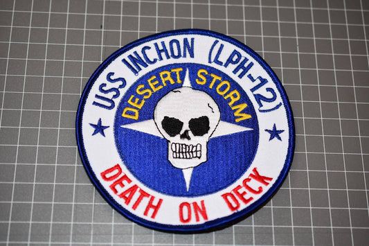 USN USS Inchon (LPH-12) &quot;Death On Deck&quot; Desert Storm Patch (B10-130)