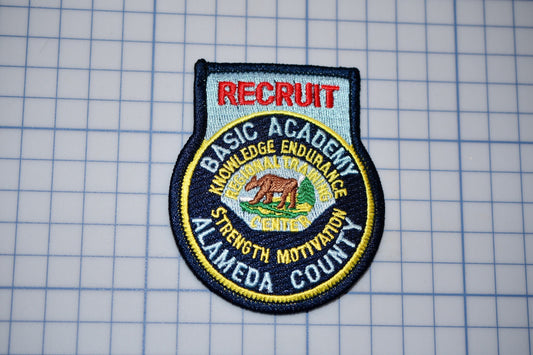 Alameda County California Basic Academy Recruit Police Patch (B25-185)