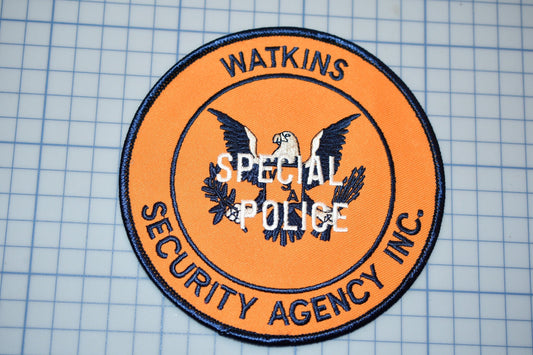 Watkins Security Agency Inc. Maryland Special Police Patch (B27-307)